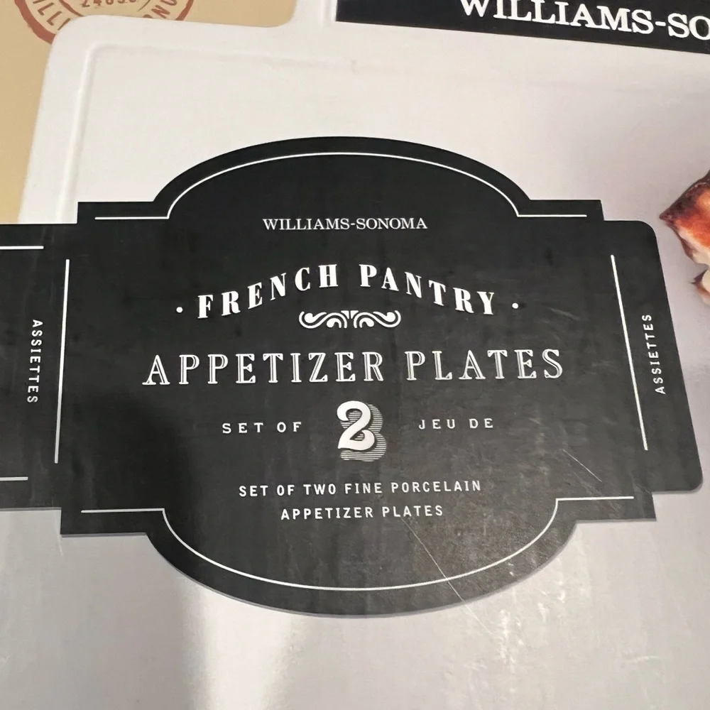 Williams Sonoma French Pantry Appetizer Plates- Set Of 2